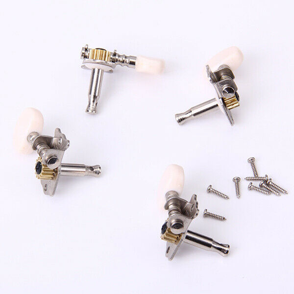 4pcs Tuning Pegs Machine Head Tuners 2R 2L  Button For 4-string Guitars