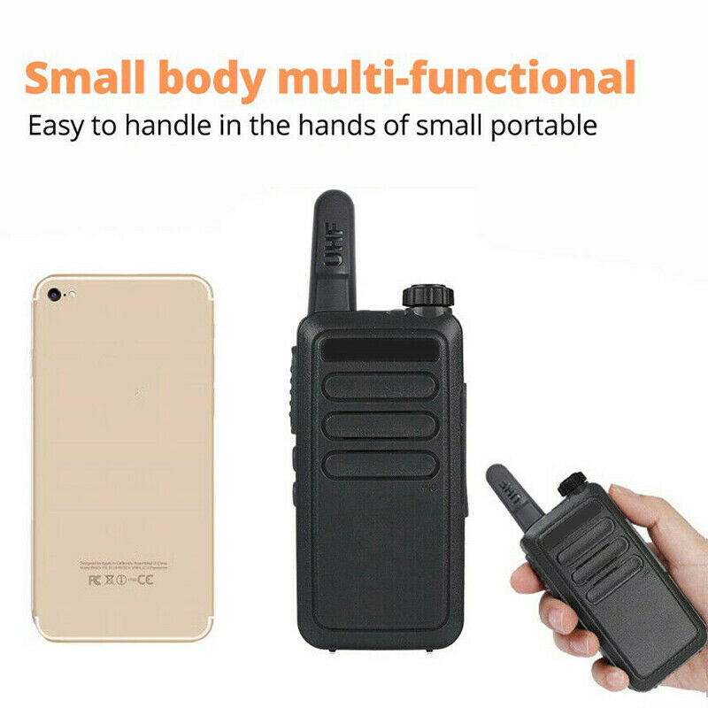 2x 400-470MHz Walkie Talkie Long Range Two Way Radio + Headset For Baofeng BF-R5