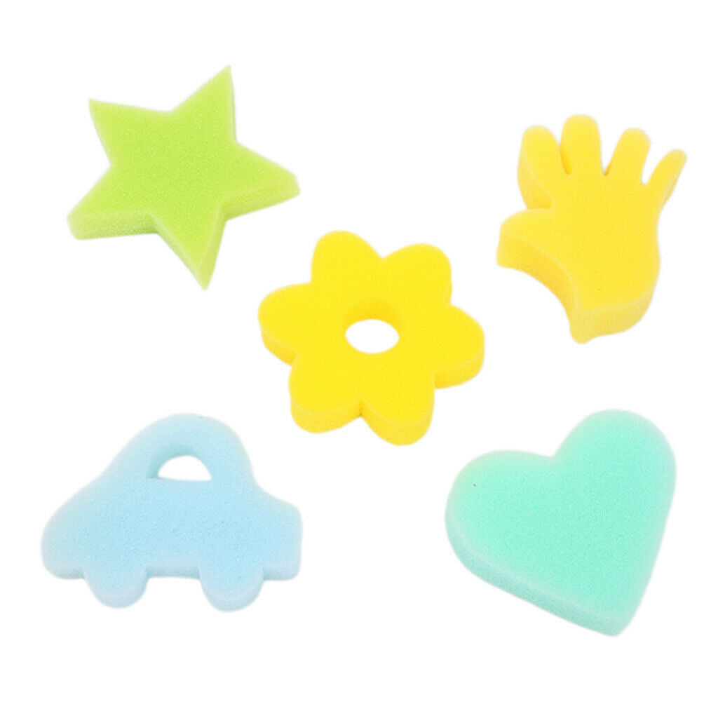24Pcs Mixed Paint Sponges Art Supplies Graffiti Paint Brush Stamp Tools DIY