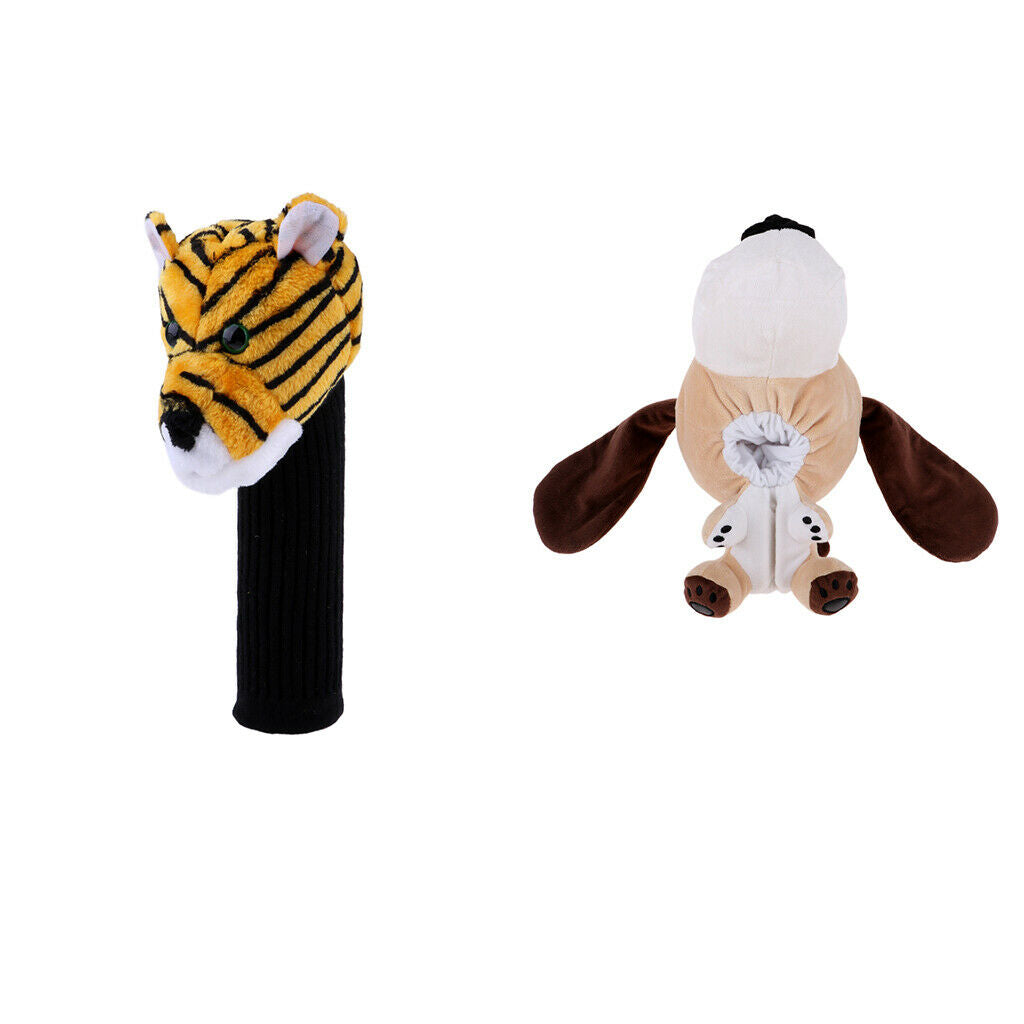 2Pcs Cute Animal Sports Golf Club Head Cover Headcover Protection Gear