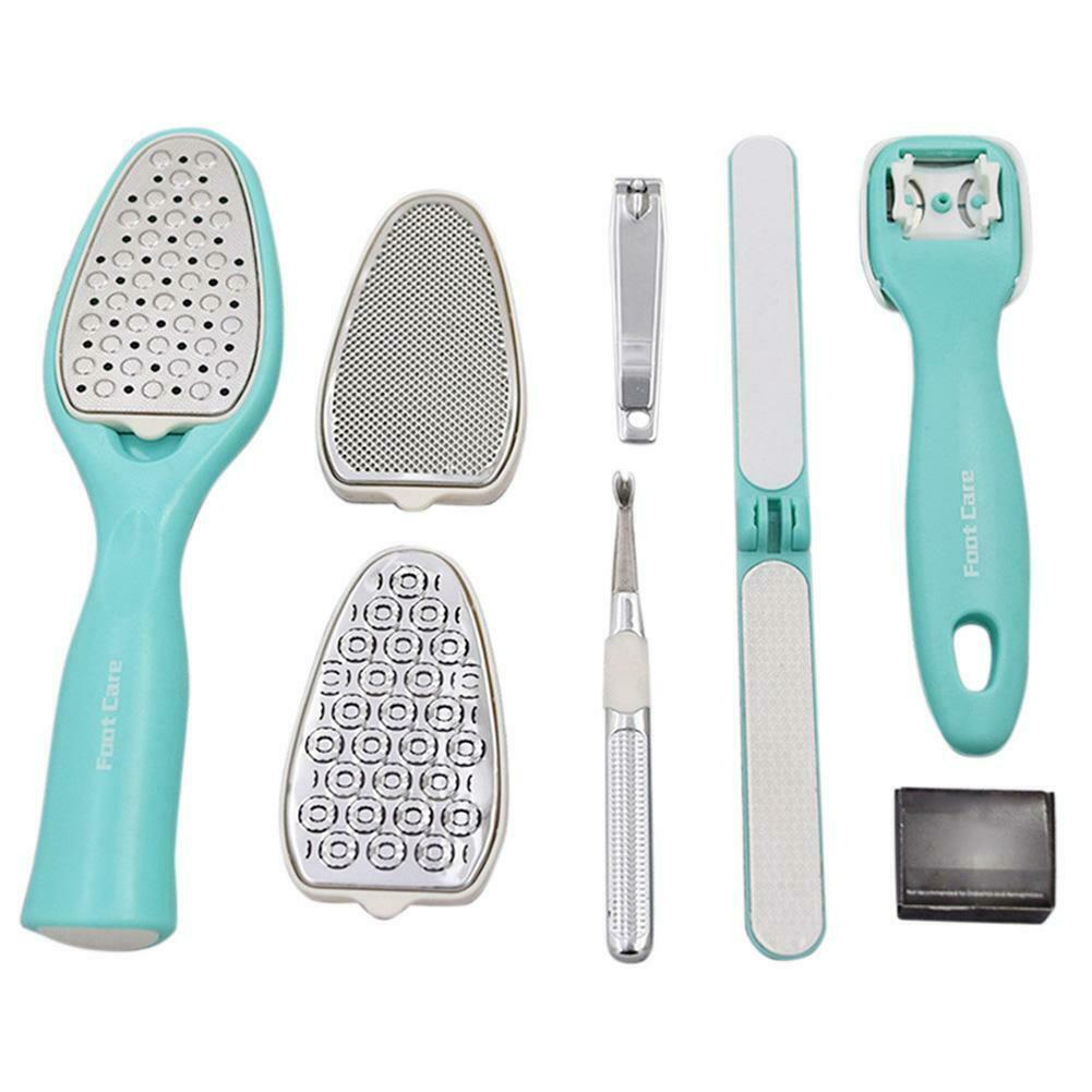 8pcs/Set Dead Hard Skin Callus Remover Scraper Pedicure Rasp Tool Feet Care @