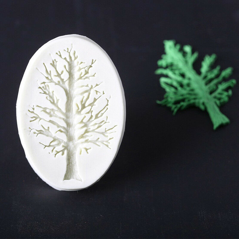 Gray Christmas tree Silicone Mold Chocolate Fondant Moulds Baking D@e T Z.l8