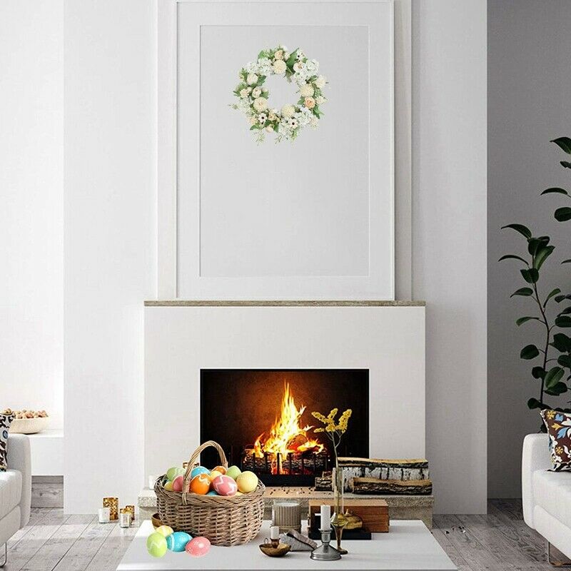 Artificial Peony Hydrangea Wreath Sp Wreath for Front Door Wedding Wall WindC2D6