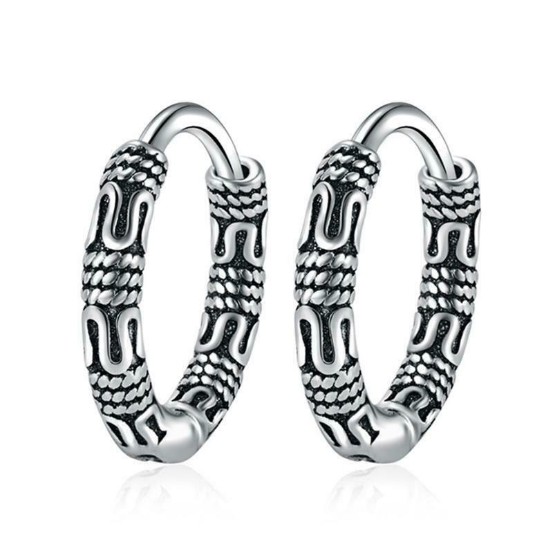 Retro Style1 Pair 13mm Alloy Ear Ring Earrings Retro Pattern Earrings Women's