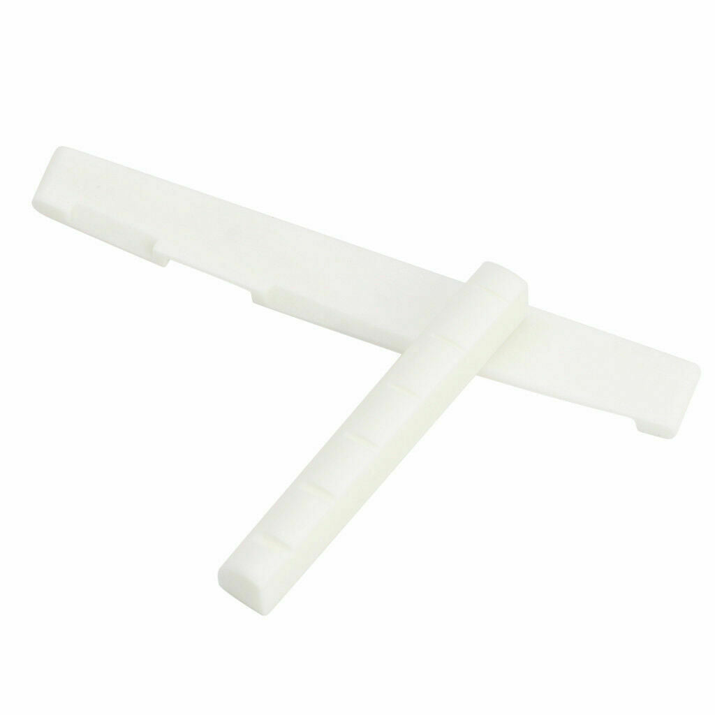 Buffalo Bone Saddle And Slotted Nut For 6 String Acoustic Guitar New