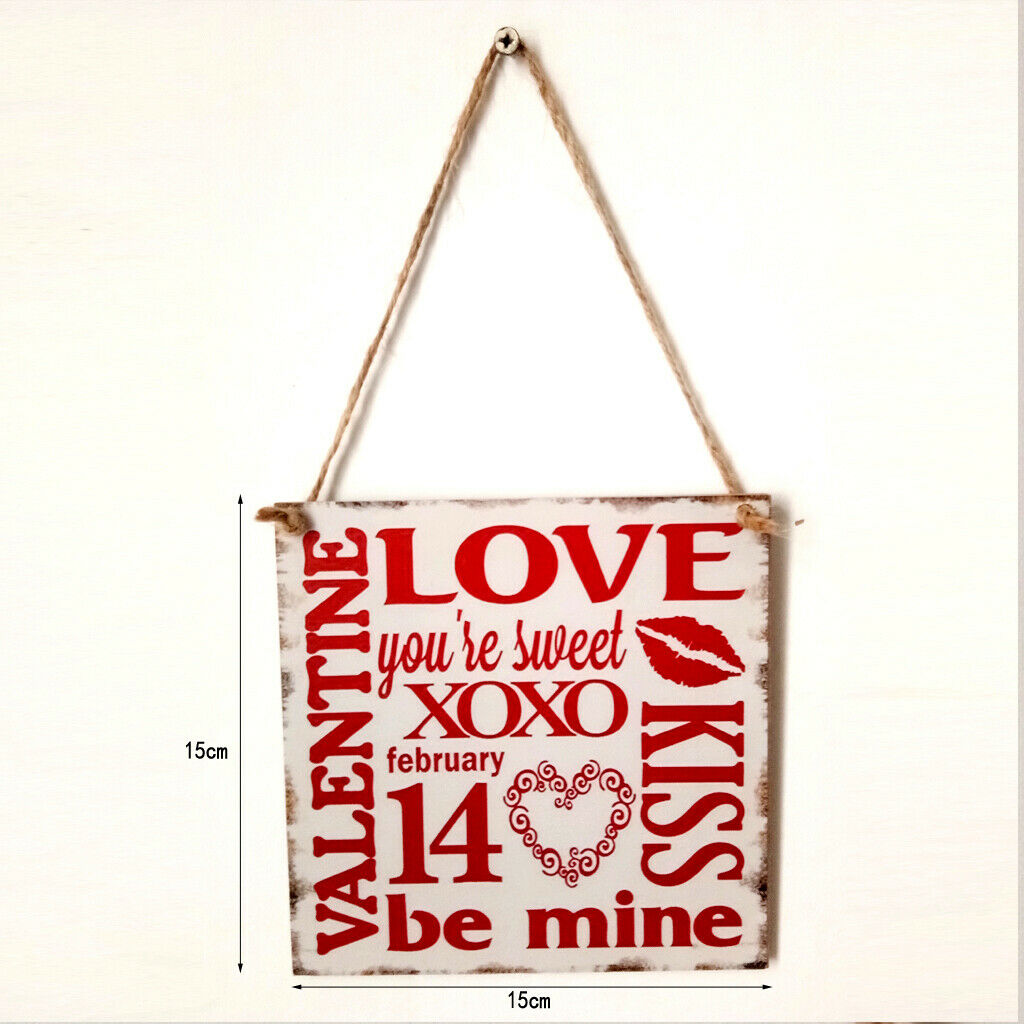Romantic Be Mine Love Kiss Valentines Day Home Decor Wall Door Hanging Sign
