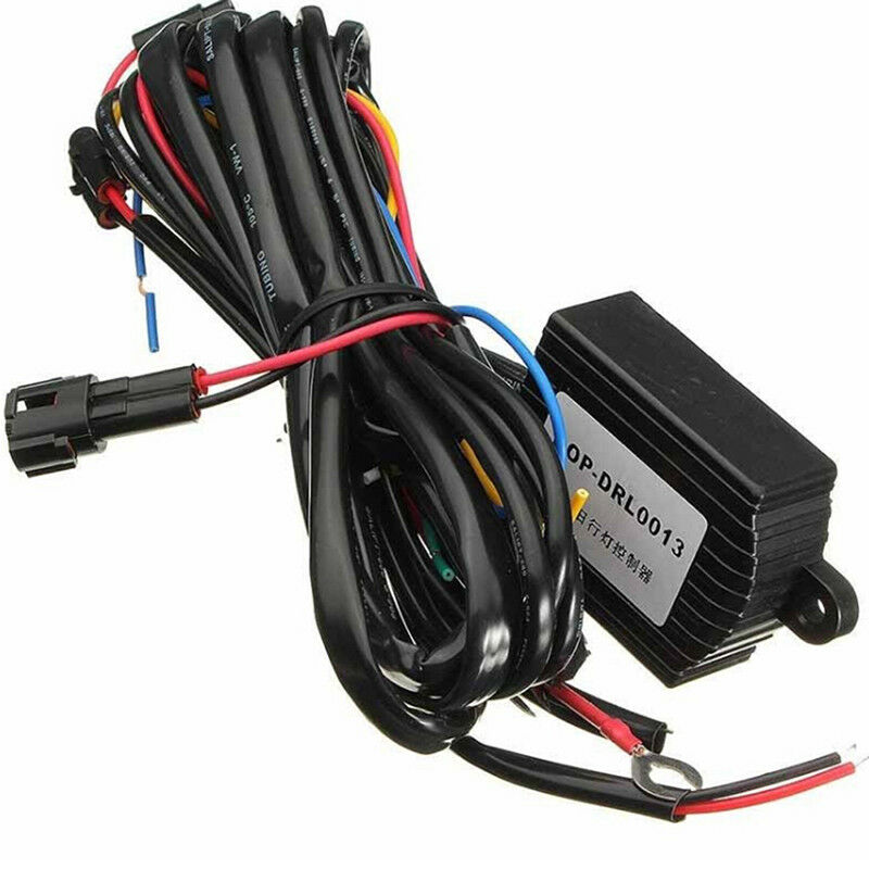 Car DRL Daytime Running Light Dimmer Dimming Relay Control Switch Harness 12V BD