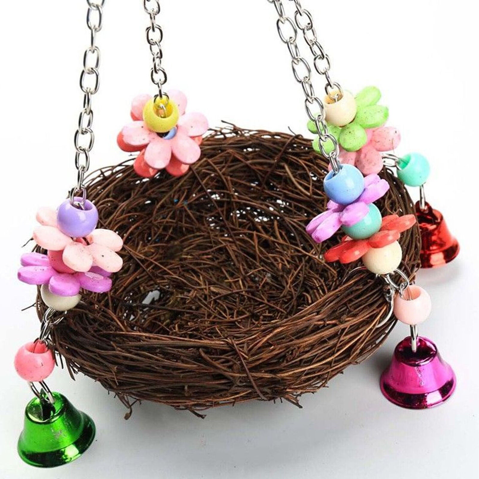 Parrot Bird Swing Hanging Chew Toys Parakeet Budgie Cockatiel Nest Hammock