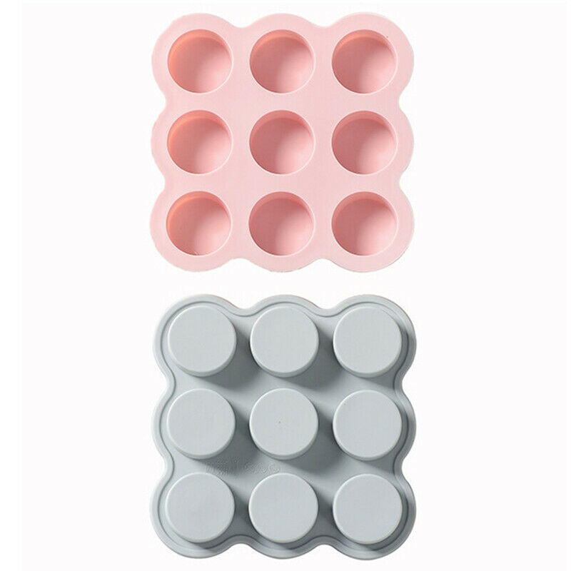 9 Cavities Cylindrical Mold Handmade Soap Silicone Mold DIY Cake Chocolat.l8