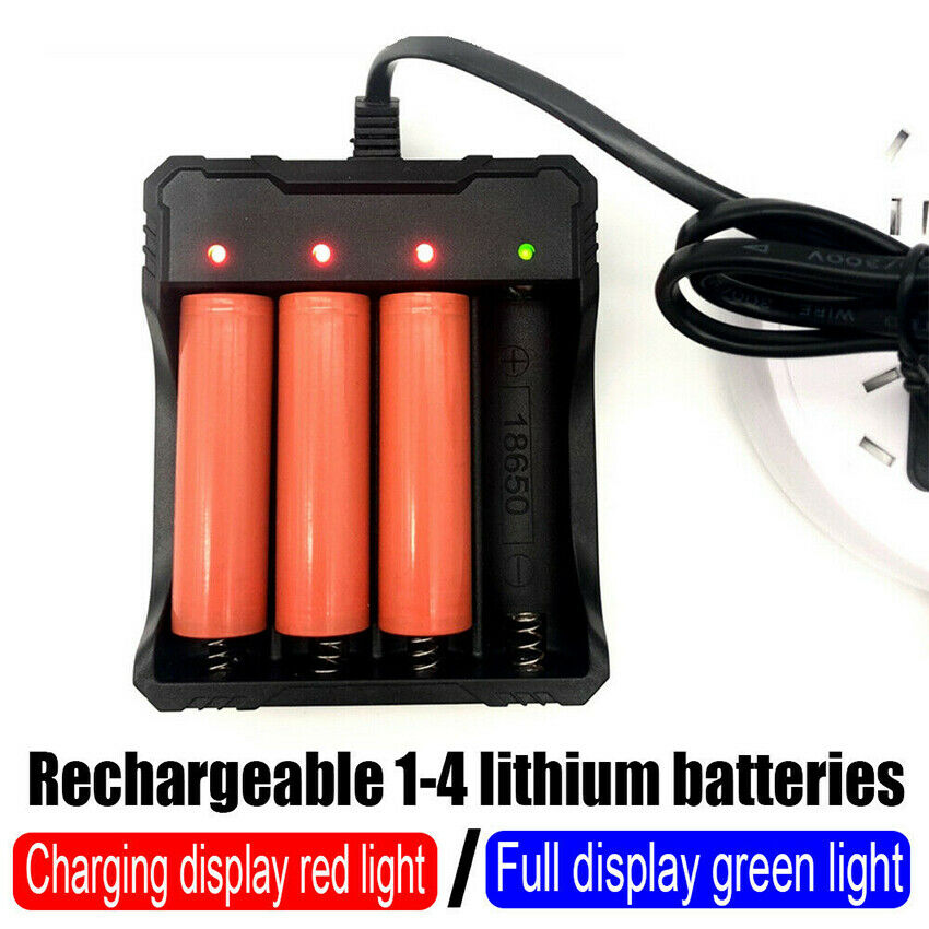 4Slots Li-ion Smart Battery Charger Rechargeable for Batteries 18650