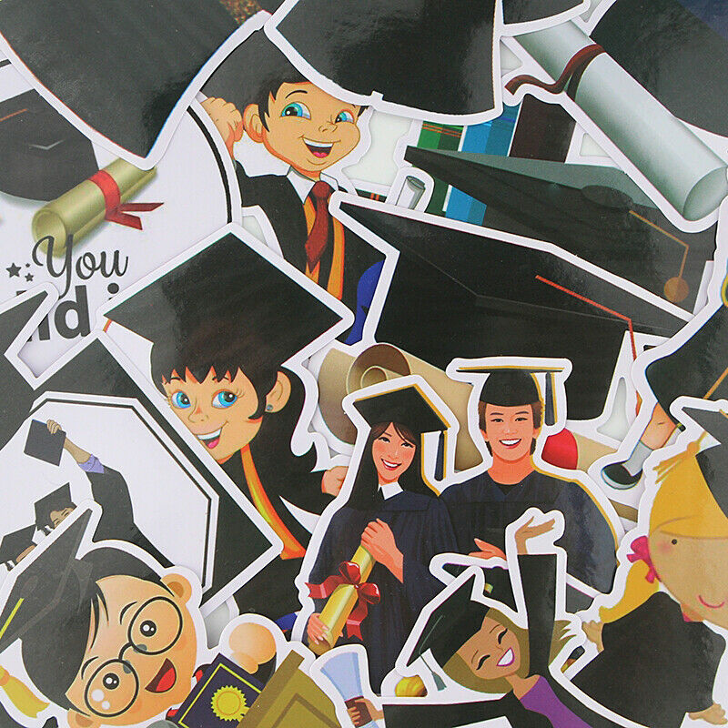 16Pcs/set We Graduated Stickers PVC Stickers For Notebook Scrapbooking St.l8