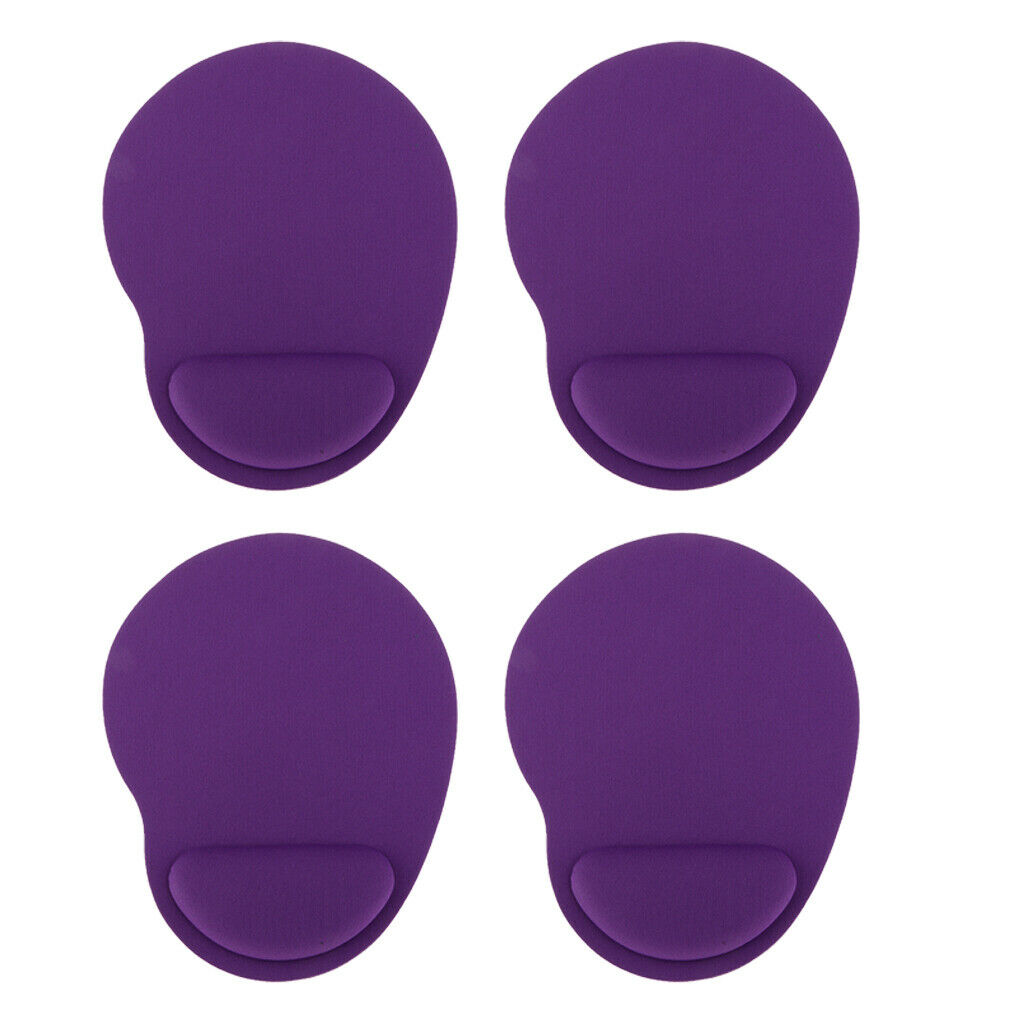 4Pcs Desktop NoteBook Purple Rest Support Mouse Game Pad Gel Funny
