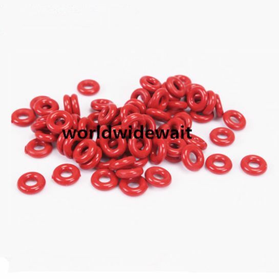 13mm Outside Diameter 2.4mm Thickness Red O Ring Oil Seals Gaskets 50pcs