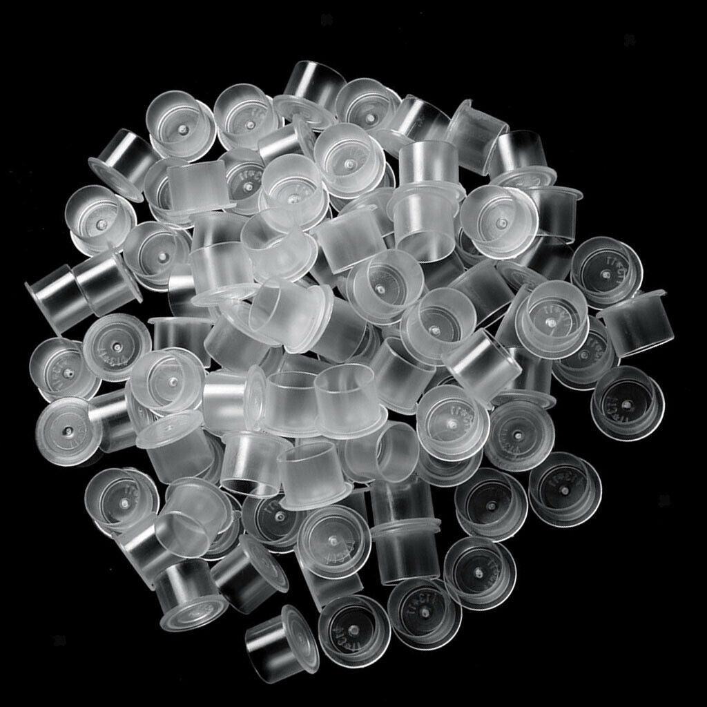 Lots Disposable Plastic Tattoo Cup Pot Pigment Ink Holder Medium Size 500pcs
