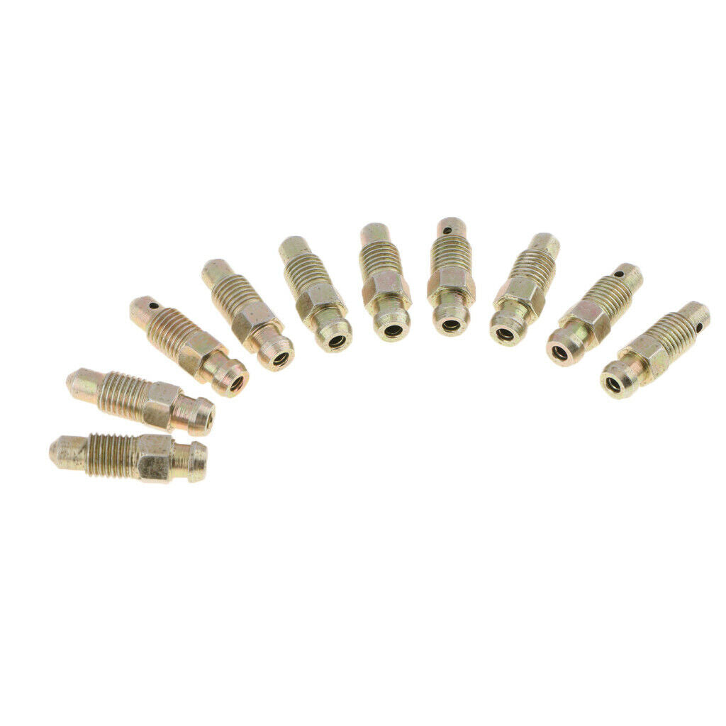 10x Universal Car Motorcycle M8*1mm Brake Bleeder Screws Kit