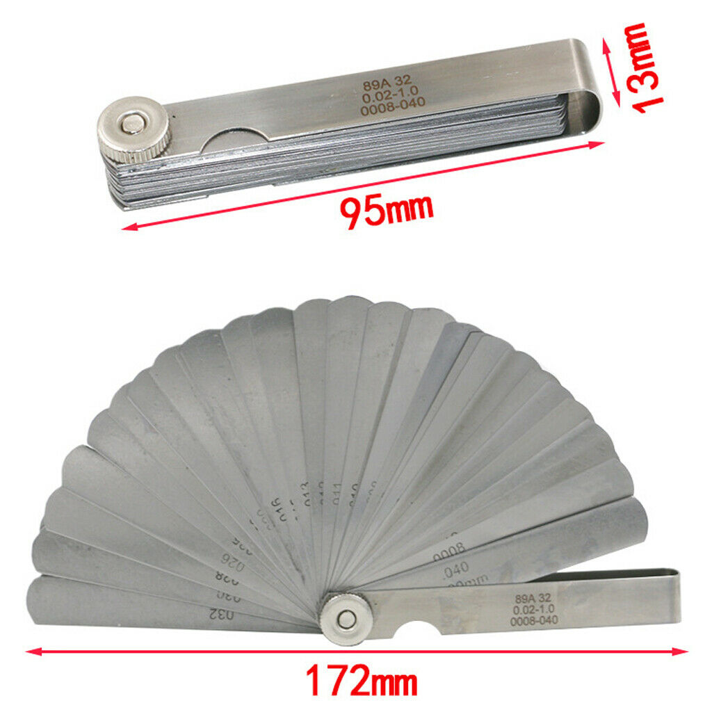 0.02~1mm 32  Feeler Gauge Dual