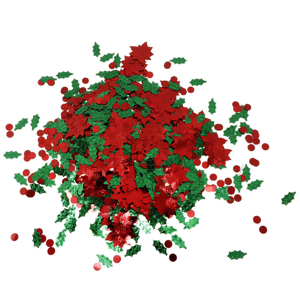 MagiDeal 30g Christmas Table Confetti Xmas Leaf \u0026 Flower Party Decoration