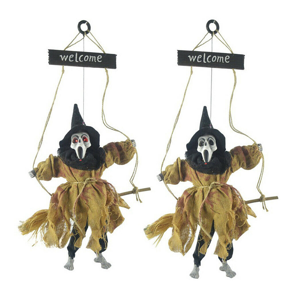 Hanging Witch, Halloween Hanging Ghost Props for House Bar Decor with Horror
