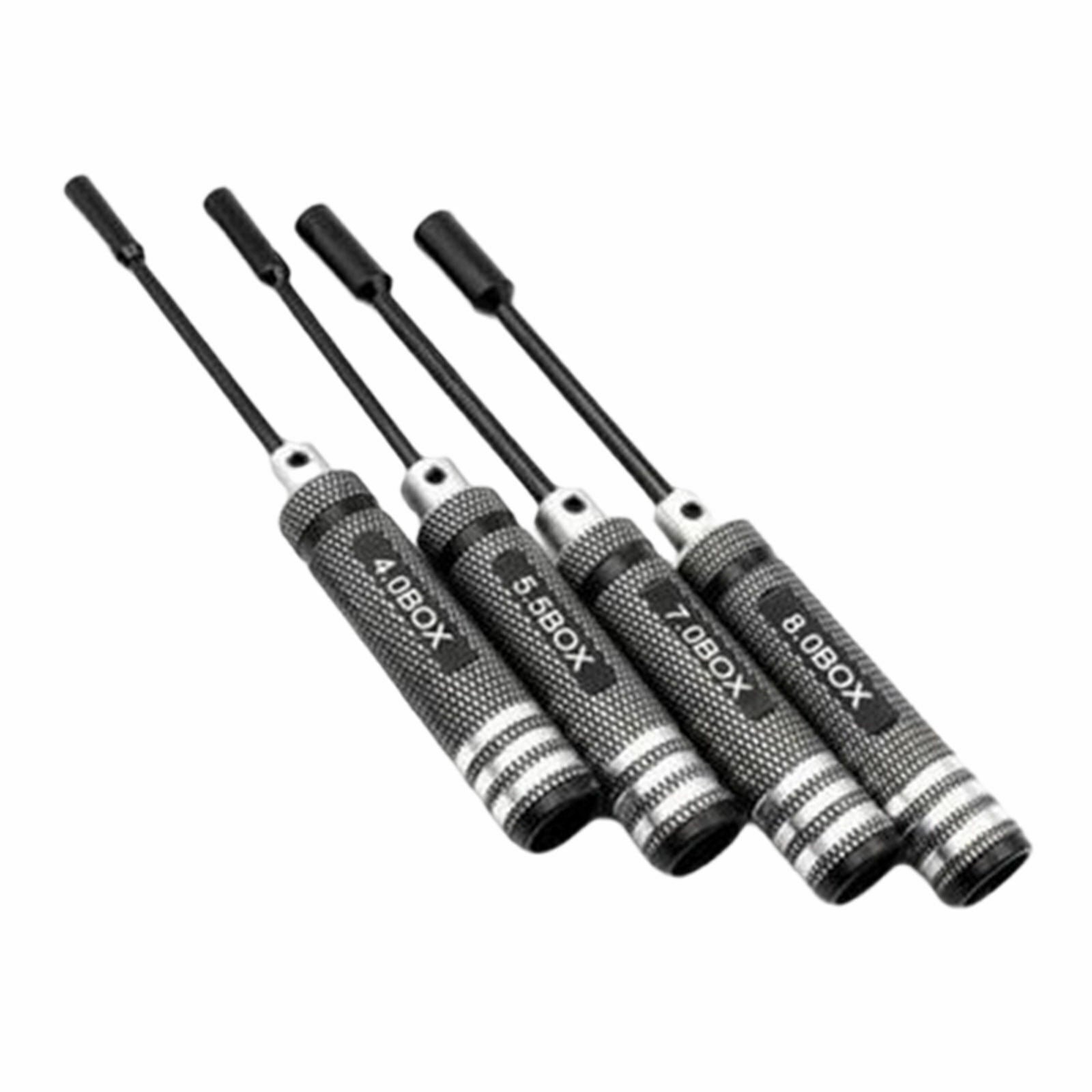 4x Professional RC Hex Screw Driver Screwdriver Repair Tool Set Black