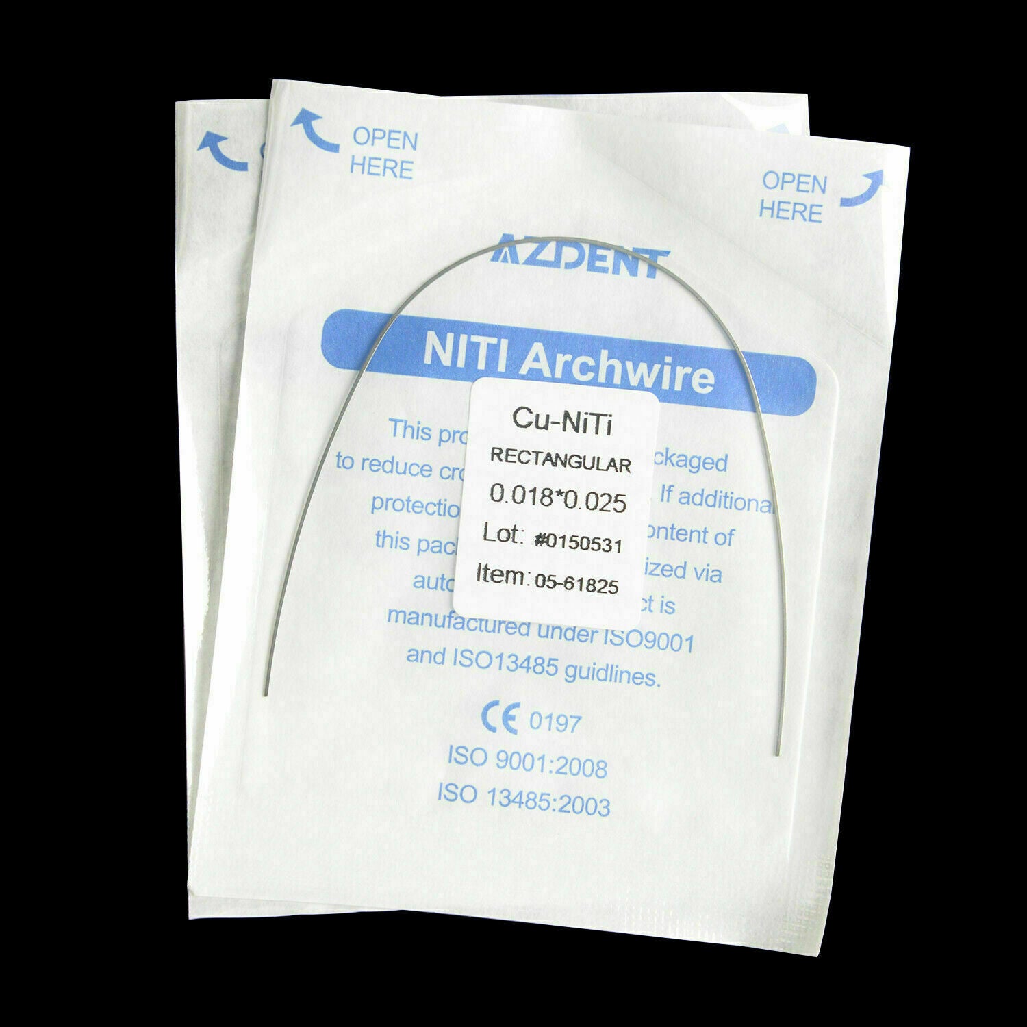 20 packs Orthodontic Arch Wires Rectangular Copper NiTi RECTANGULAR 0.018*0.025