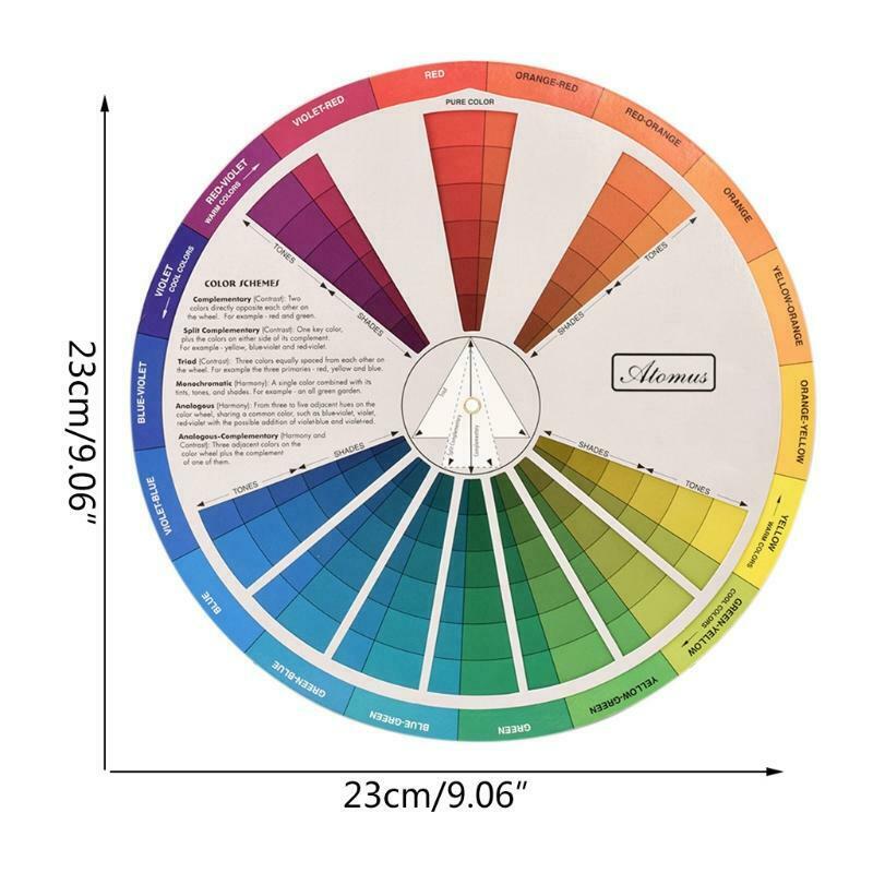 Paper Card Design Color Mixing Wheel Ink Chart Guidance Round Central Circle