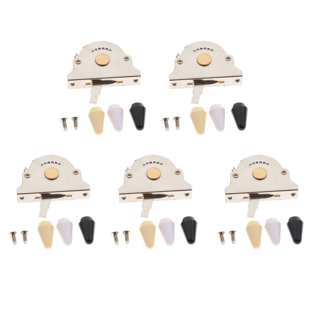 5 Pack Pickup Selector Switches Zinc Alloy for Electric Guitar Accessory Luthier