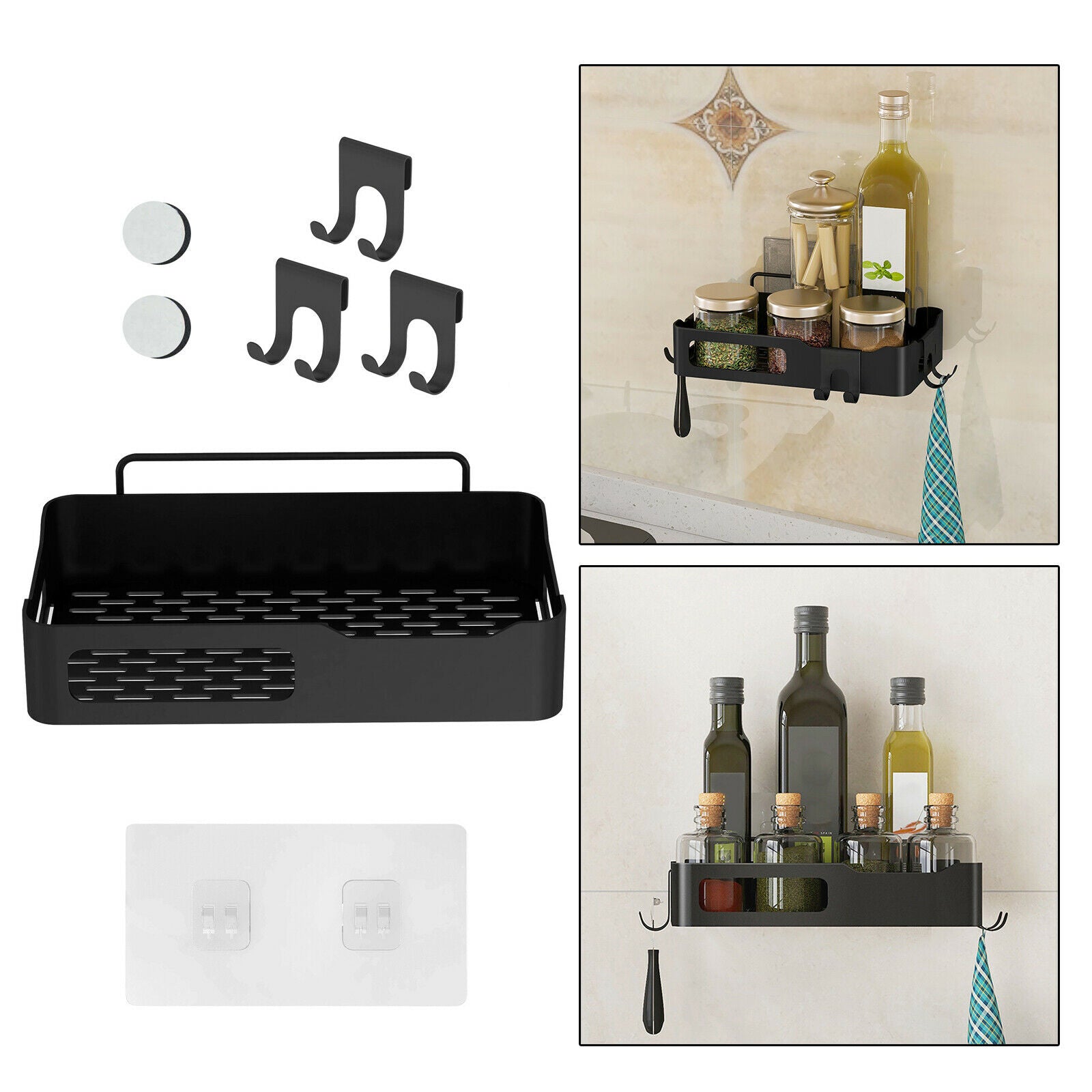 Heavy Duty Wall Kitchen Shelf Shower Storage Organizer Household Decoration