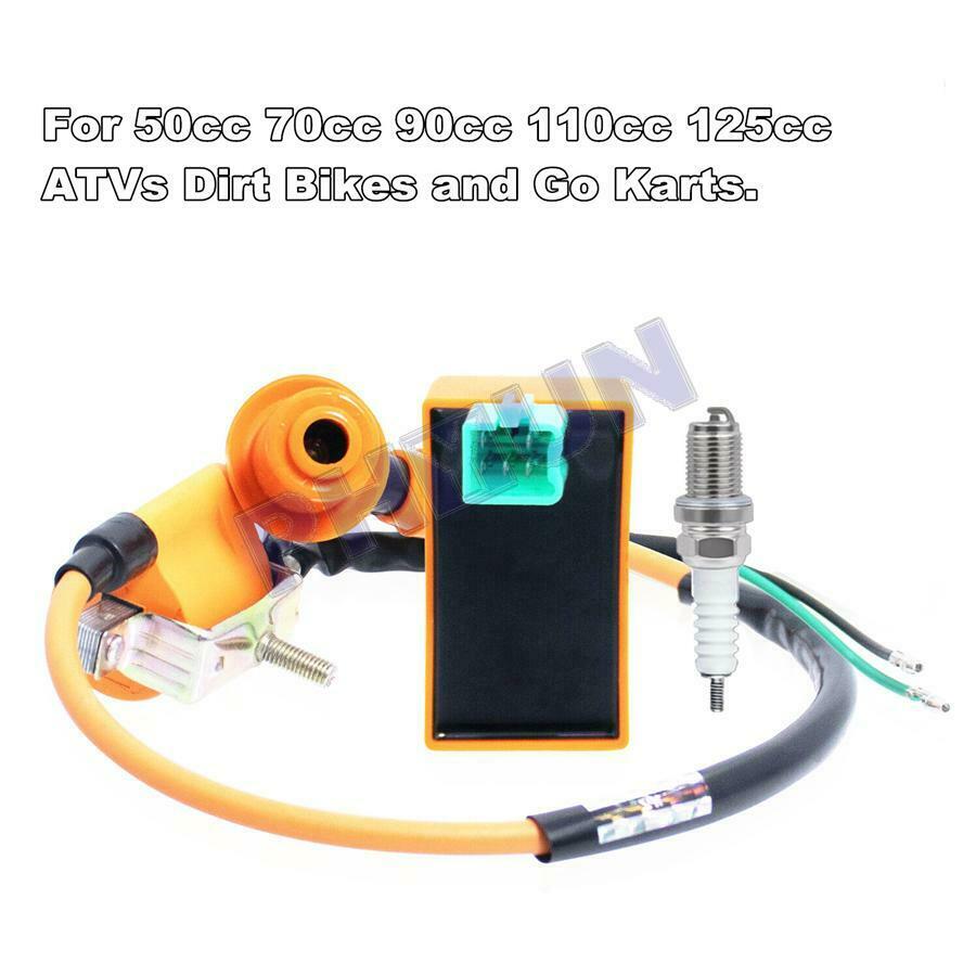 Ignition Coil+AC CDI Box+Spark Plug for 50cc-125cc Chinese ATV Dirt Bike Go Kart