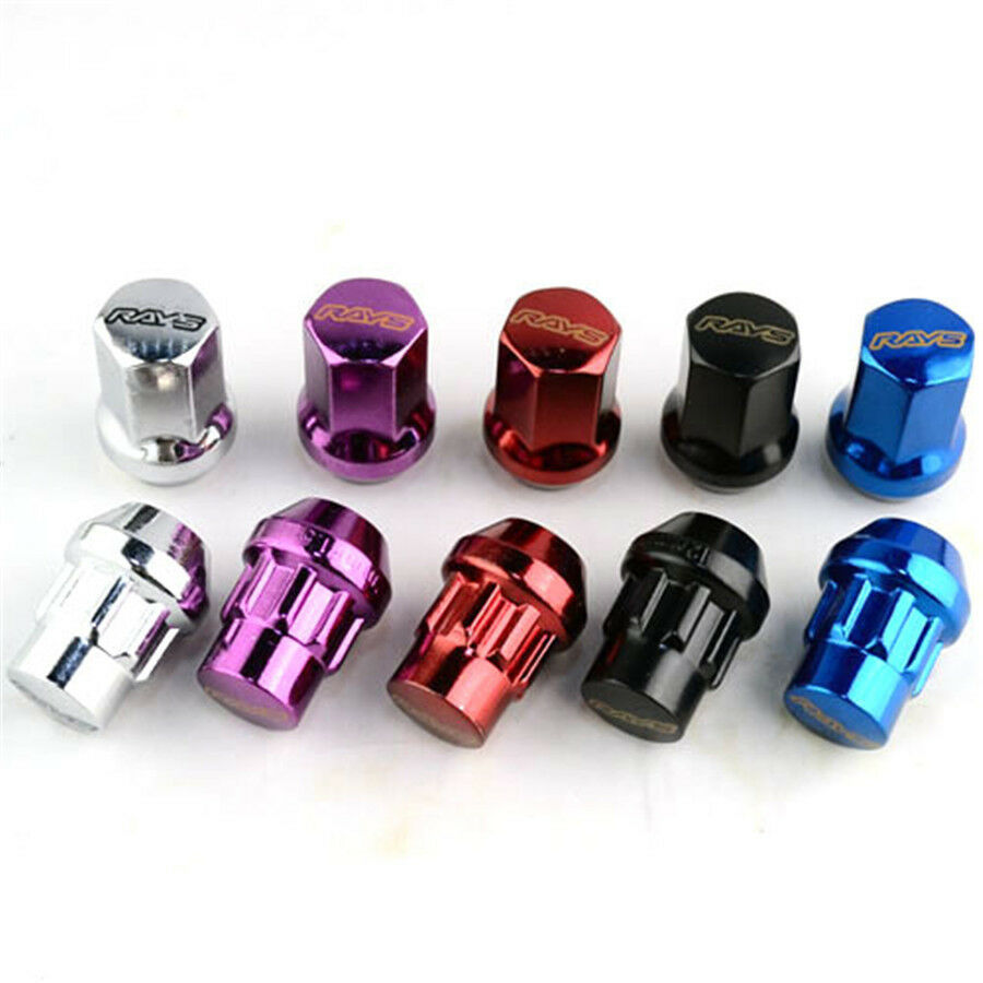 20PCS Alloy Steel M12 X1.5 Racing Car Modified Black Anti-theft Wheel Nuts Screw
