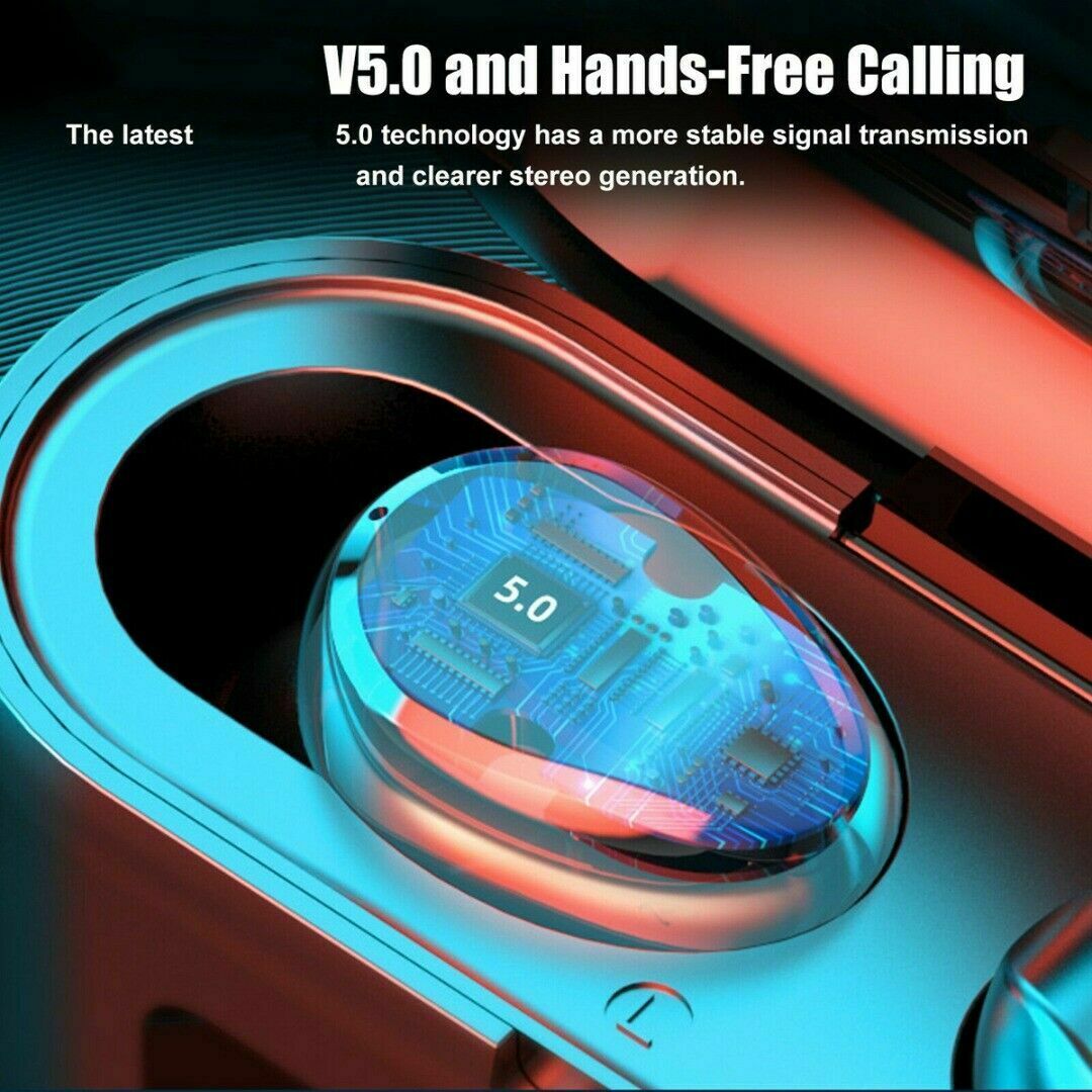 Wireless Mini TWS Earbuds  Bluetooth 5.0 Headset Earphones Stereo Dual Headphone