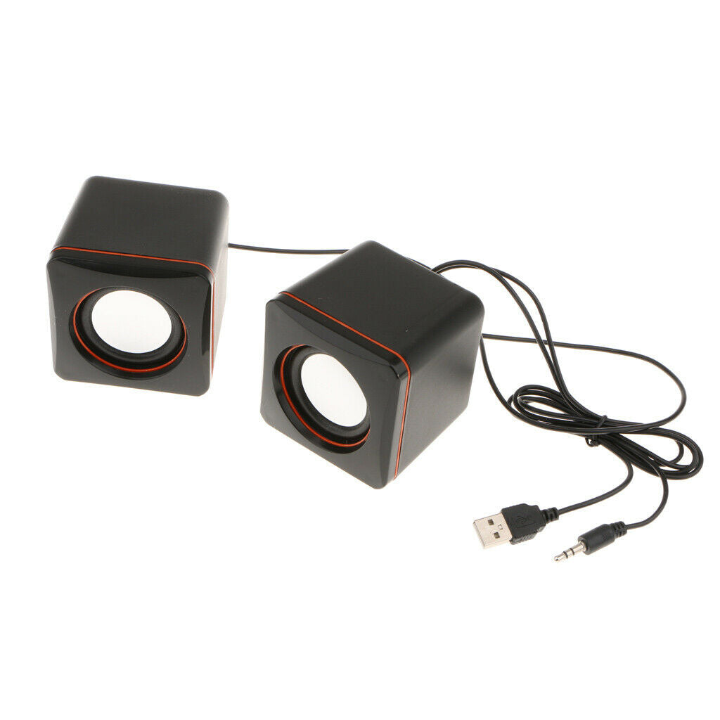USB Cable Powered Stereo Computer Speaker High Quality Multipurpose Accessories