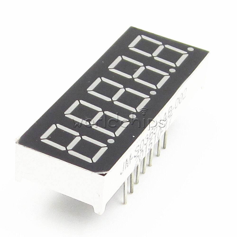 Blue 0.36 inch 5 Digital Led Display 7 Seg Segment Common Cathode Module