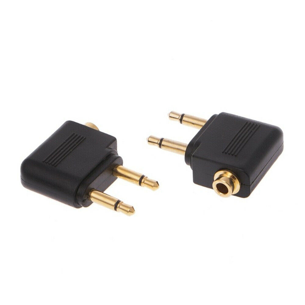 Airplane Headphone Splitter Mono Audio Converter Travel Jack Plug Adapter 3.5mm