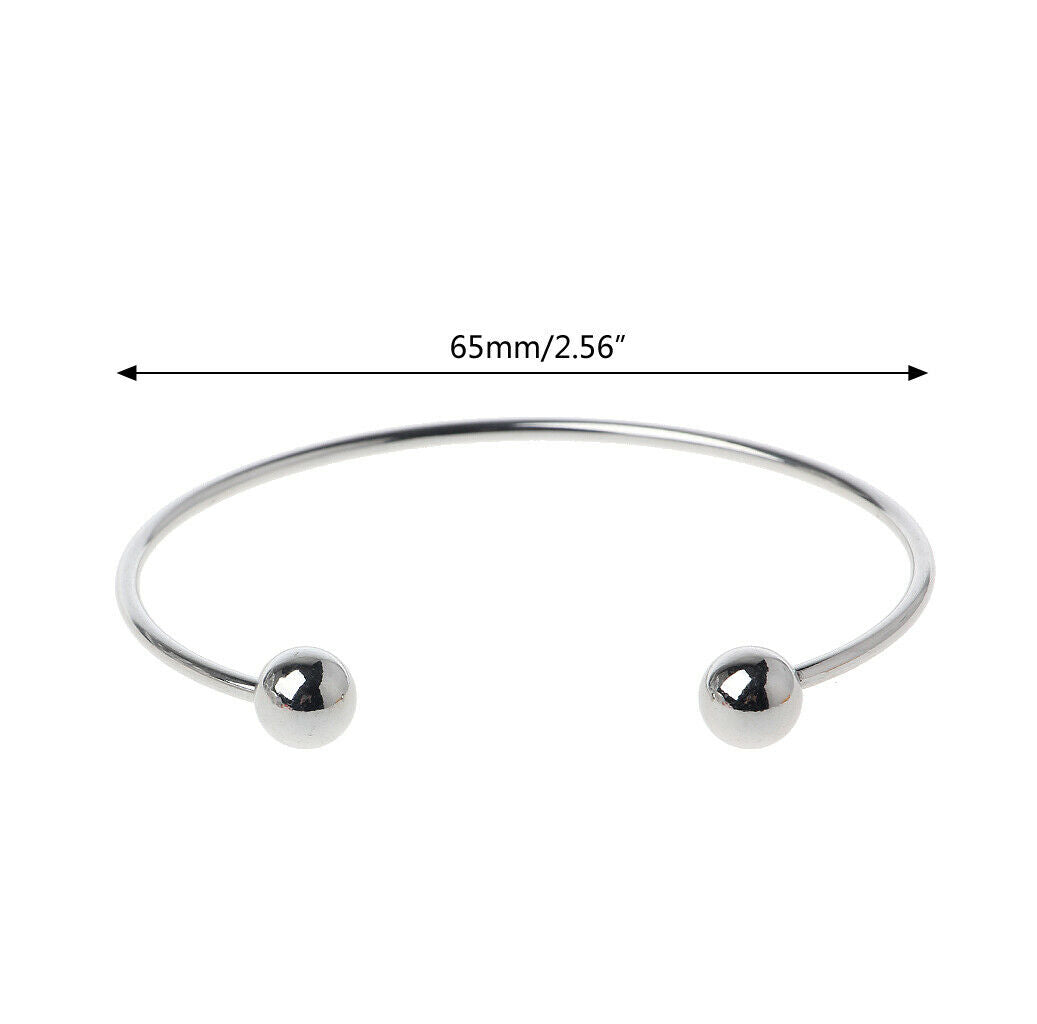 Ball Closure Adjustable Wire Blank Bracelet Expandable Bangle Jewelry Making DIY