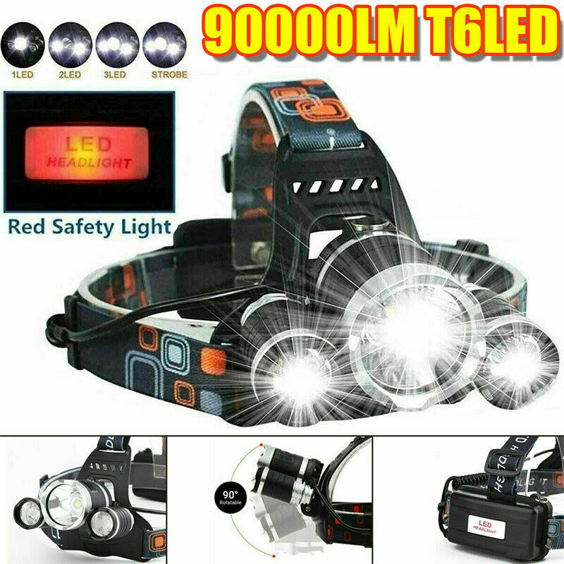 T6 LED Rechargeable Headlamp Headlight Flashlight Head TorchB Gt Kt