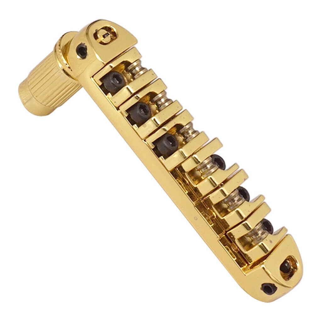 Electric Guitar Roller Saddle Bridge Set Stop Bar For Les Paul
