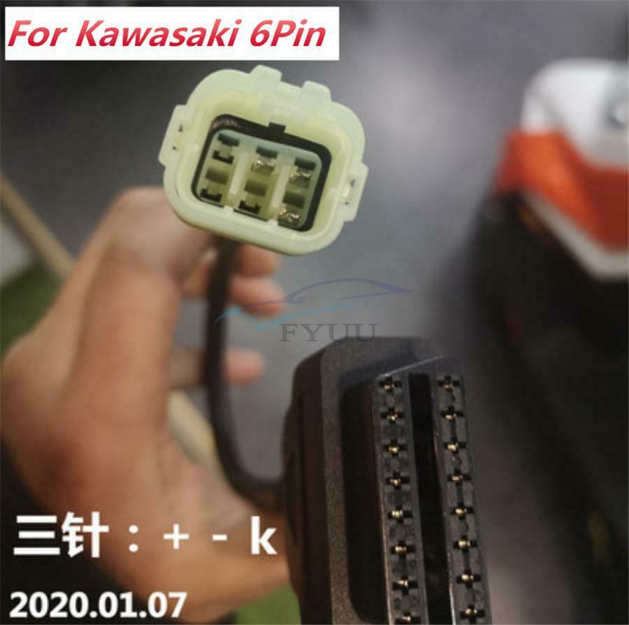 For Kawasaki Z900 Z900RS 2017+ 3-pin OBD2 Motorcycle Diagnostic Cable Adapter