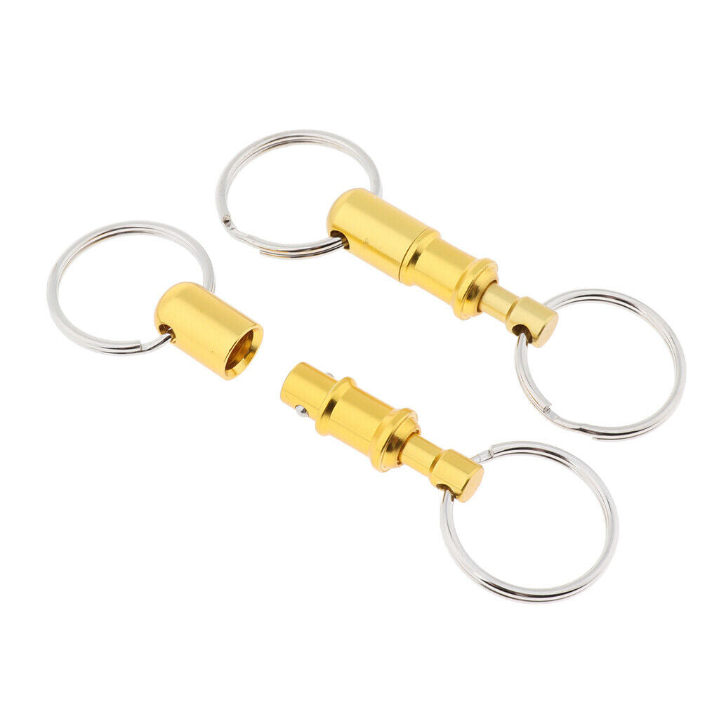 4x Quick Release Keychain Double Rings Convenient Handy Outdoor Travel