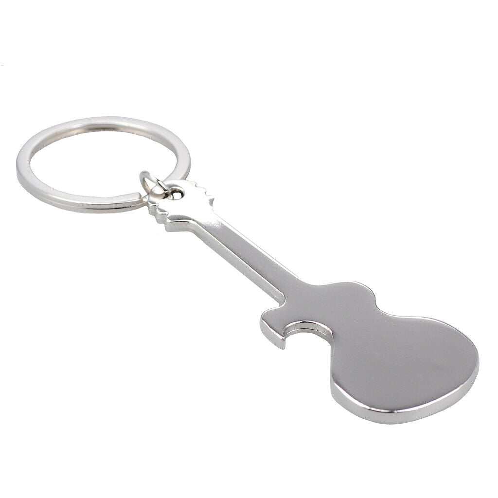 Funny Guitar Shaped Keychain Beer Bottle Opener Keyring for Party Club Tool