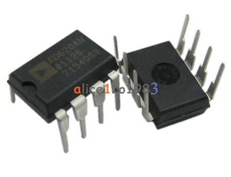 10PCS AD620 AD620AN DIP-8 Instrumentation Amplifier IC