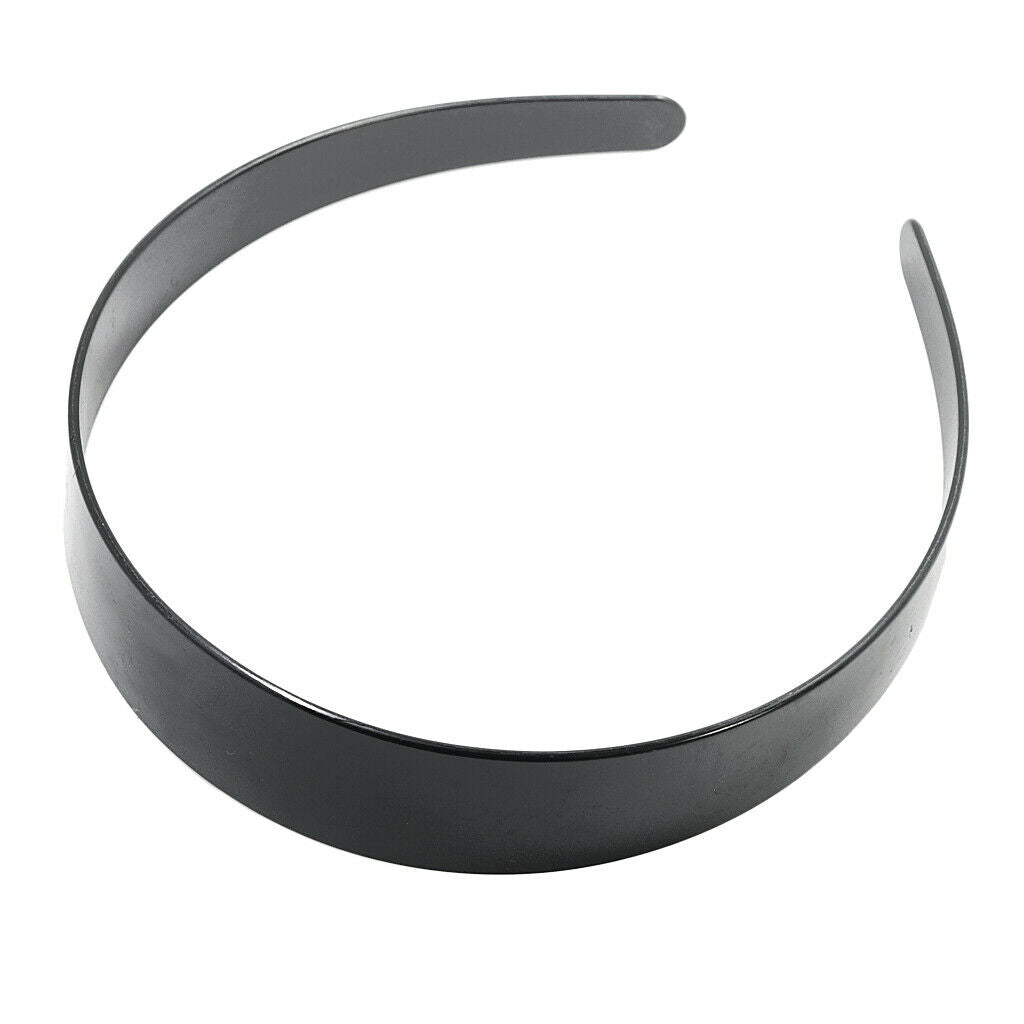 10x Unisex Black Plain Hair Head Hoop Band Sport Headband Hairband Practical
