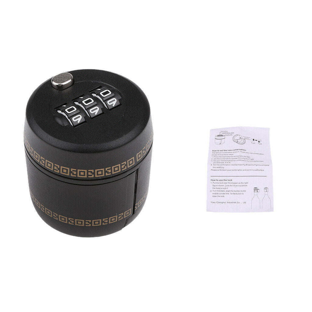 Plastic  Password Lock Combination Lock Wine Stopper Vacuum Corks