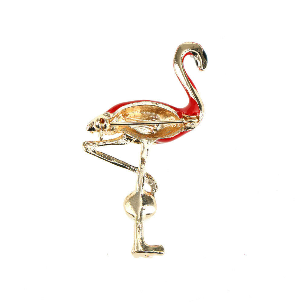 Elegants Flamingo Brooches Unisex Women &Men Brooch Pin  Dress Coat Jewelr.l8