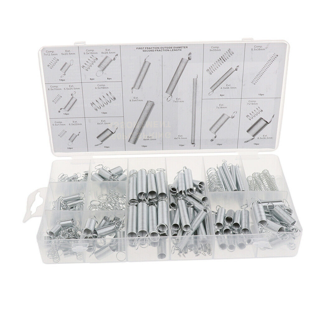 200 Small Metal Loose Steel Coil Spring Assortment