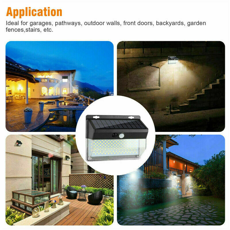 262 LED PIR Motion Sensor Solar Power Garden Light Outdoor Yard Lamps Waterproof