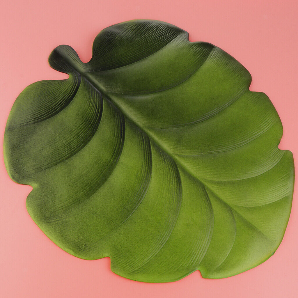 Artificial Monstera Leaves Tropical Palm Leaves Placemat Table Decoration B