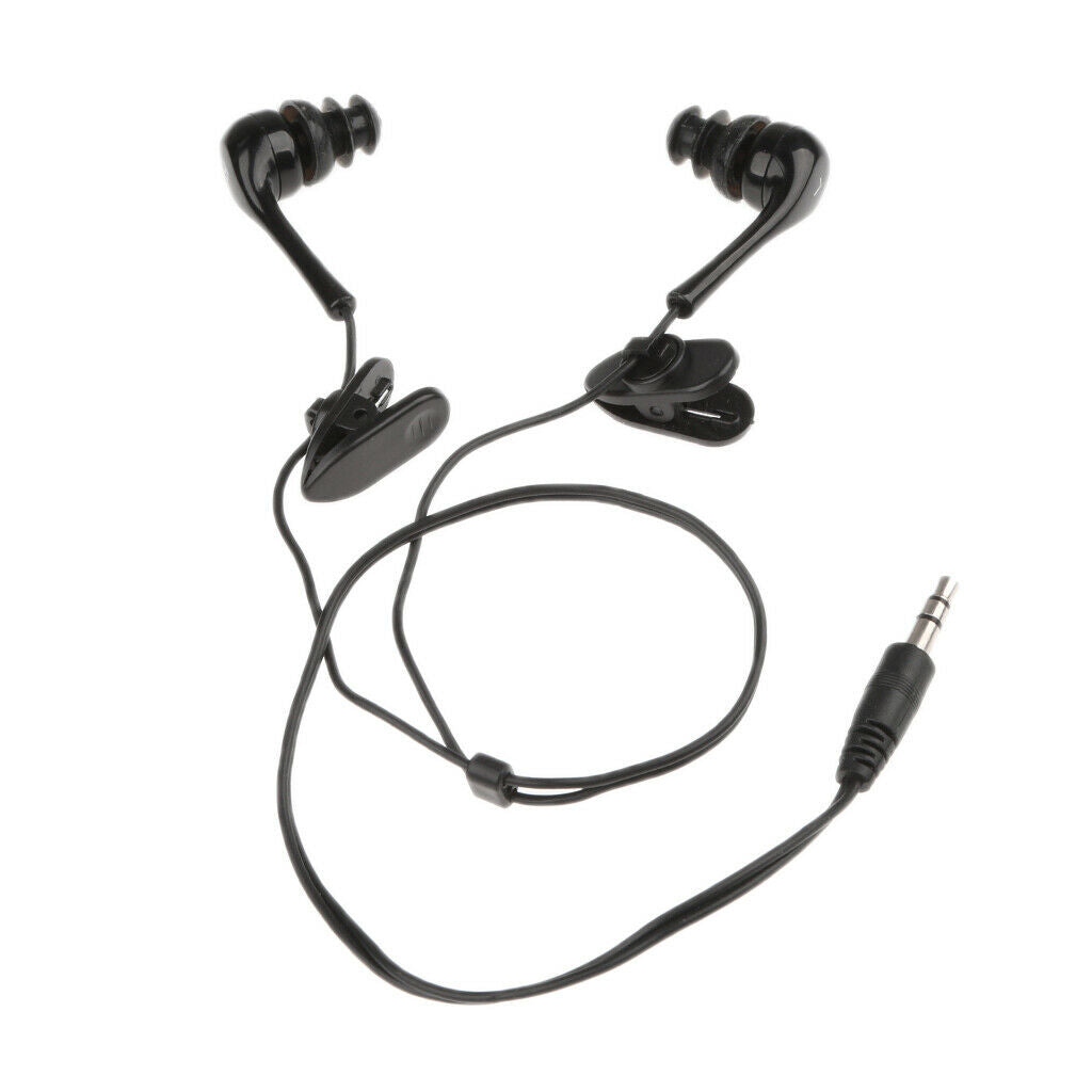2Pieces 3.5mm Sport Underwater Audio Waterproof Earphone Headphones for iPod