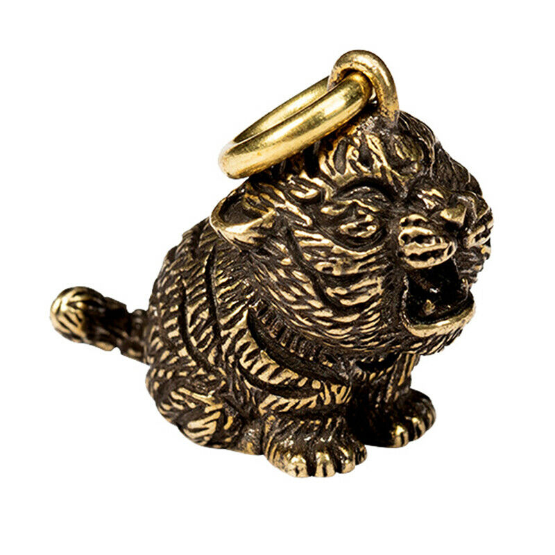 Metal Brass Tiger Key Chains DIY Hangings Jewelry Accessories Animal Figuri JD