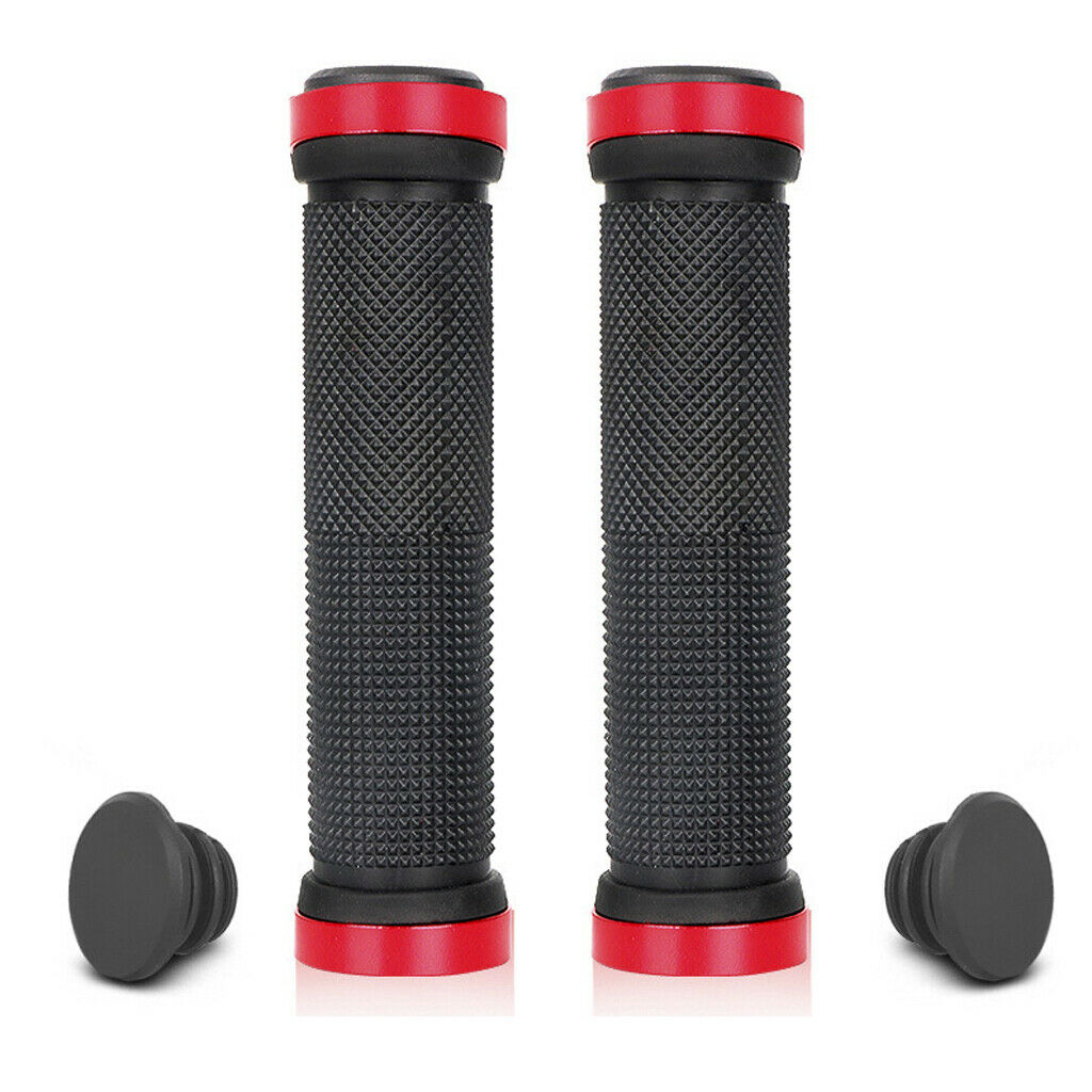 2 Pairs Bike Handlebar Grips Aluminum Alloy Double Lock for BMX MTB Bike