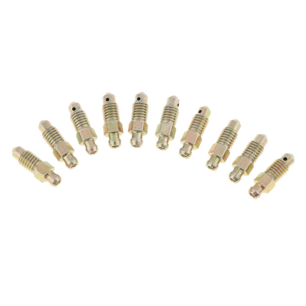 10pcs M8 x1.25mm Brake Bleed Screw Brake Repair Bush Car Brake Bleeder Nipple